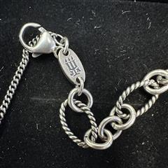 James Avery Oval Twist Charm Bracelet Sterling Silver